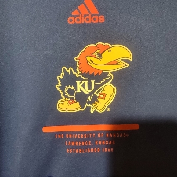 ADIDAS NCAA KANSAS JAYHAWKS PULLOVER LICENSED HOODIE SIZE XL H50765 Men’s - Picture 5 of 5